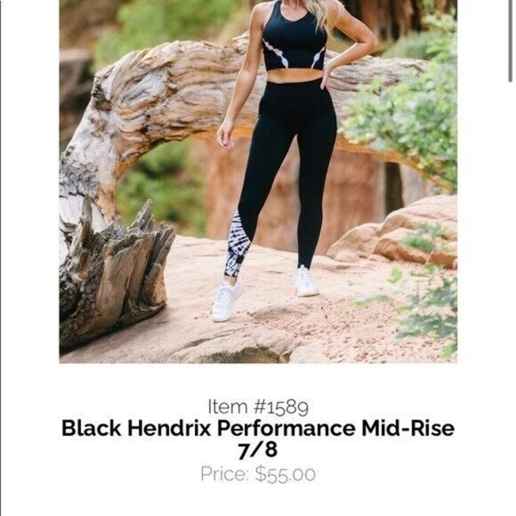 Zyia Hendrix Matte Performance 7/8 Leggings Size XL Seamless Mid Rise 1589 Black - Picture 10 of 15
